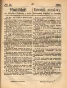 Amtsblatt der K&ouml;niglichen Regierung zu Posen. 1873.05.22 Nro.21