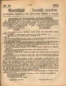 Amtsblatt der K&ouml;niglichen Regierung zu Posen. 1873.05.29 Nro.22