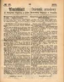 Amtsblatt der K&ouml;niglichen Regierung zu Posen. 1873.07.03 Nro.27