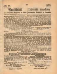 Amtsblatt der K&ouml;niglichen Regierung zu Posen. 1873.08.21 Nro.34