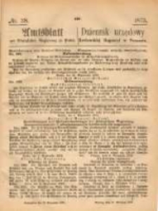 Amtsblatt der K&ouml;niglichen Regierung zu Posen. 1873.09.18 Nro.38