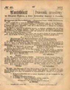 Amtsblatt der K&ouml;niglichen Regierung zu Posen. 1873.10.02 Nro.40