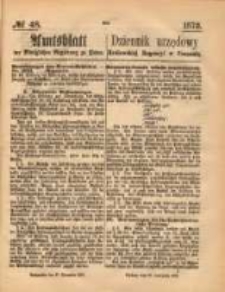 Amtsblatt der K&ouml;niglichen Regierung zu Posen. 1873.11.27 Nro.48