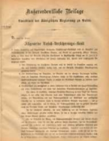 Ausserordentliche Beilage zu Amtsblatt ...