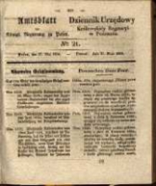 Amtsblatt der K&ouml;niglichen Regierung zu Posen.1834.05.27 Nro.21