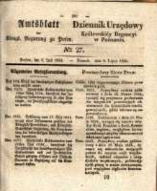 Amtsblatt der K&ouml;niglichen Regierung zu Posen.1834.07.08 Nro.27