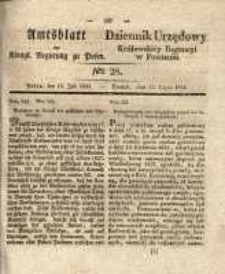 Amtsblatt der K&ouml;niglichen Regierung zu Posen.1834.07.15 Nro.28