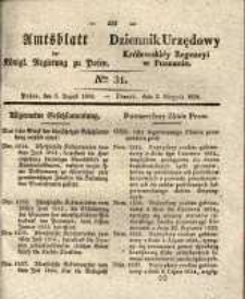 Amtsblatt der K&ouml;niglichen Regierung zu Posen.1834.08.05 Nro.31