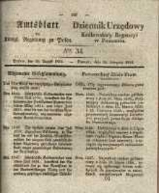 Amtsblatt der K&ouml;niglichen Regierung zu Posen.1834.08.26 Nro.34