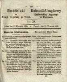 Amtsblatt der K&ouml;niglichen Regierung zu Posen.1834.09.23 Nro.38