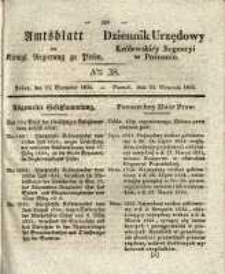 Amtsblatt der Königlichen Regierung zu Posen.1834.09.23 Nro.38