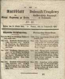 Amtsblatt der K&ouml;niglichen Regierung zu Posen.1834.10.14 Nro.41