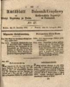 Amtsblatt der K&ouml;niglichen Regierung zu Posen.1834.11.25 Nro.47
