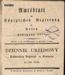 Ubersicht ... von Nro 1 bis incl. Nro 25 1834