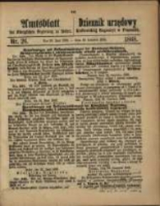 Amtsblatt der K&ouml;niglichen Regierung zu Posen. 1868.06.30 Nro. 26