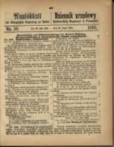 Amtsblatt der K&ouml;niglichen Regierung zu Posen. 1868.07.28 Nro. 30