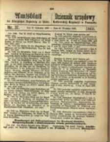 Amtsblatt der K&ouml;niglichen Regierung zu Posen. 1868.09.15 Nro. 37