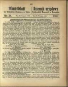 Amtsblatt der K&ouml;niglichen Regierung zu Posen. 1868.09.22 Nro. 38