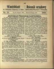 Amtsblatt der Königlichen Regierung zu Posen. 1868.09.22 Nro. 38