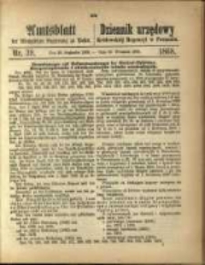 Amtsblatt der K&ouml;niglichen Regierung zu Posen. 1868.09.29 Nro. 39