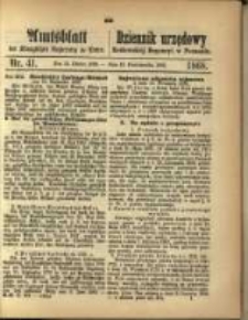 Amtsblatt der K&ouml;niglichen Regierung zu Posen. 1868.10.13 Nro. 41