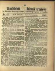 Amtsblatt der K&ouml;niglichen Regierung zu Posen. 1868.10.20 Nro. 42