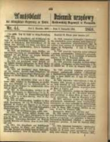Amtsblatt der K&ouml;niglichen Regierung zu Posen. 1868.11.03 Nro. 44