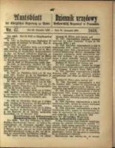 Amtsblatt der K&ouml;niglichen Regierung zu Posen. 1868.11.24 Nro. 47