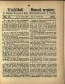 Amtsblatt der K&ouml;niglichen Regierung zu Posen. 1868.12.01 Nro. 48