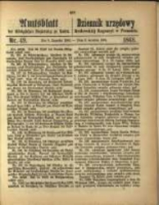 Amtsblatt der K&ouml;niglichen Regierung zu Posen. 1868.12.08 Nro. 49