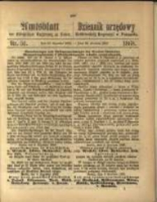 Amtsblatt der K&ouml;niglichen Regierung zu Posen. 1868.12.22 Nro. 51