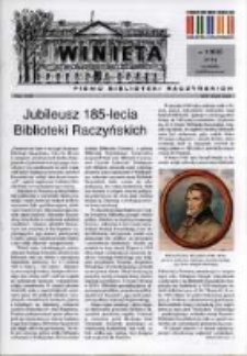 Winieta : pismo Biblioteki Raczyńskich 2014 Nr2 (66)
