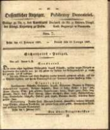 Oeffentlicher Anzeiger. 1827.02.13 Nro.7