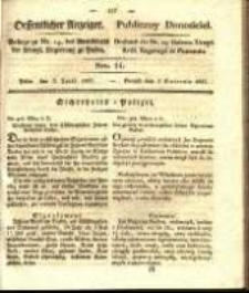Oeffentlicher Anzeiger. 1827.04.03 Nro.14