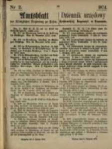 Amtsblatt der K&ouml;niglichen Regierung zu Posen. 1874.01.08 Nr 2