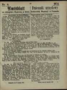 Amtsblatt der K&ouml;niglichen Regierung zu Posen. 1874.01.22 Nr 4