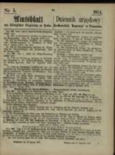 Amtsblatt der K&ouml;niglichen Regierung zu Posen. 1874.01.29 Nr 5