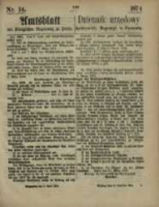Amtsblatt der K&ouml;niglichen Regierung zu Posen. 1874.04.02 Nr 14