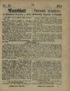 Amtsblatt der K&ouml;niglichen Regierung zu Posen. 1874.04.16 Nr 16