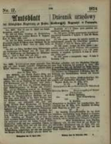 Amtsblatt der Königlichen Regierung zu Posen. 1874.04.23 Nr 17