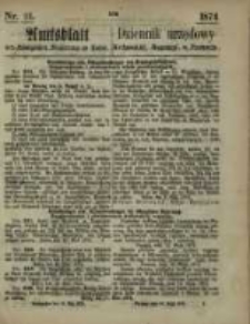Amtsblatt der K&ouml;niglichen Regierung zu Posen. 1874.05.21 Nr 21