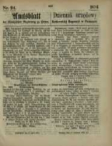 Amtsblatt der K&ouml;niglichen Regierung zu Posen. 1874.06.11 Nr 24