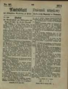 Amtsblatt der K&ouml;niglichen Regierung zu Posen. 1874.06.25 Nr 26
