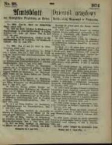 Amtsblatt der K&ouml;niglichen Regierung zu Posen. 1874.07.09 Nr 28