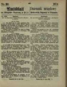 Amtsblatt der Königlichen Regierung zu Posen. 1874.07.16 Nr 29