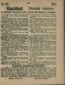 Amtsblatt der K&ouml;niglichen Regierung zu Posen. 1874.07.23 Nr 30