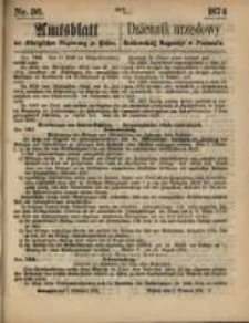 Amtsblatt der K&ouml;niglichen Regierung zu Posen. 1874.09.03 Nr 36