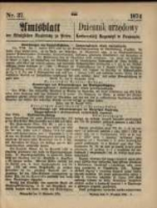 Amtsblatt der K&ouml;niglichen Regierung zu Posen. 1874.09.10 Nr 37