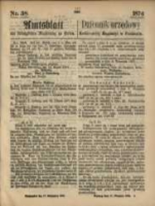 Amtsblatt der Königlichen Regierung zu Posen. 1874.09.17 Nr 38