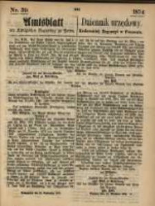 Amtsblatt der K&ouml;niglichen Regierung zu Posen. 1874.09.24 Nr 39